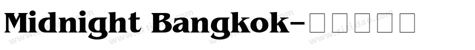 Midnight Bangkok字体转换